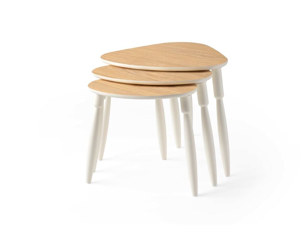 VERALINE LİZBON ZİGON SEHPA-MEŞE/KREM