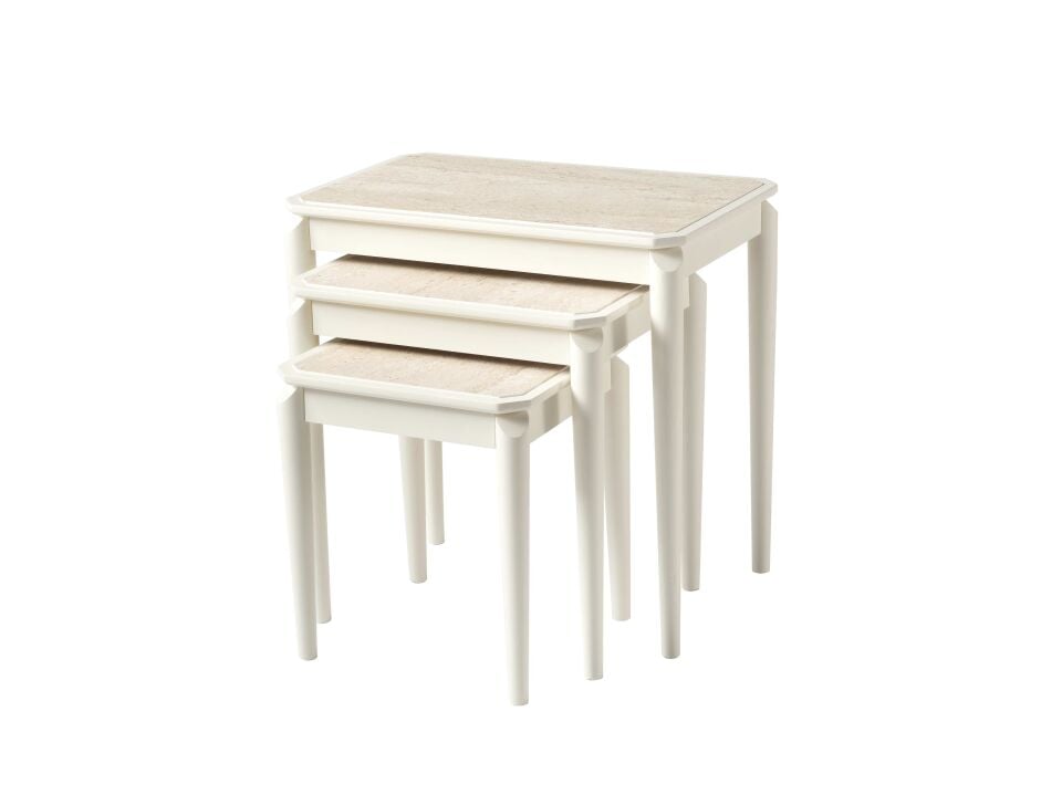 VERALINE DİCLE ZİGON SEHPA-TRAVERTEN/KREM