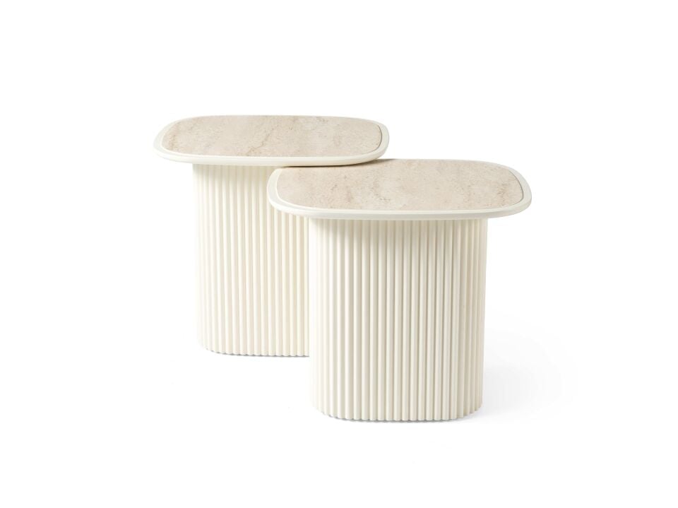 VERALINE TOGA ZİGON SEHPA-TRAVERTEN/KREM