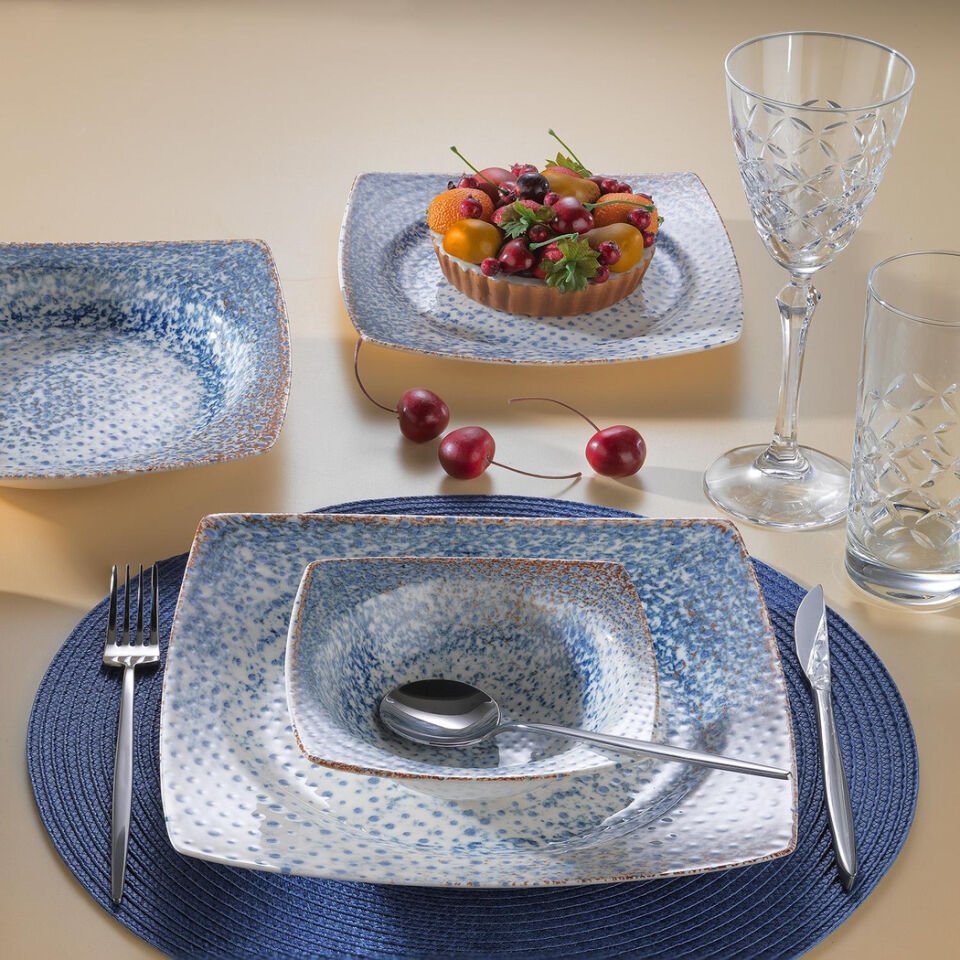Schafer Earth Yemek Takımı - 24 Prç. - Mavi