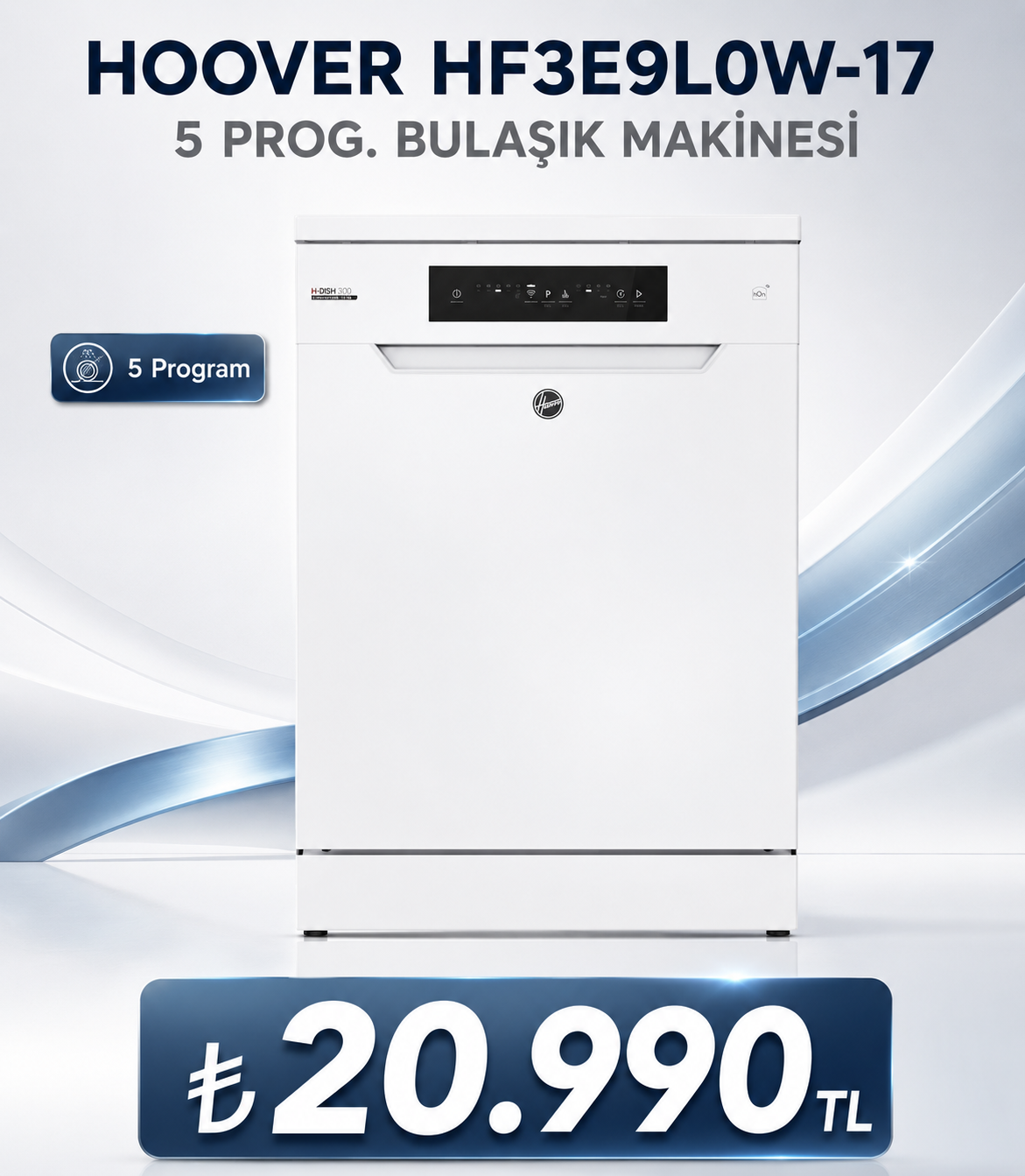 HOOVER HF3E9L0W-17 5 PROG. BULAŞIK MAKİNESİ